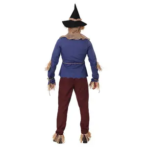 Plus Size Patchwork Scarecrow Costume for Adults