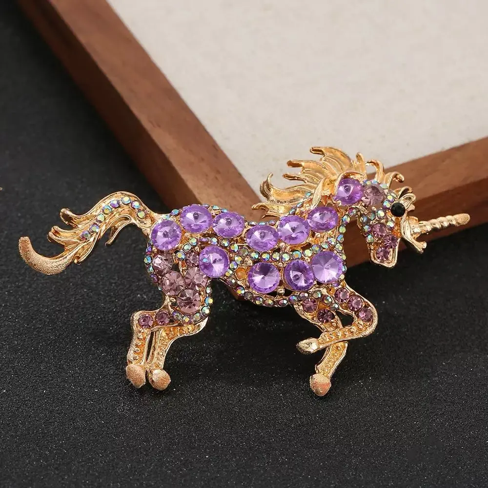 purple unicorn Brooch