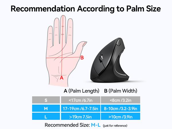 TECKNET Ergonomic Mouse, Wireless Bluetooth Vertical Mouse, 4800 DPI Optical Tracking, 6 Adjustable DPI, Quiet Clicks, 2.4GHz with USB A Receiver, 12 Months Battery, 6 Buttons, Wide Compatibility