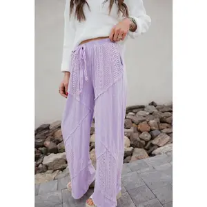 Palomino Sky Boho Lace Wide-Leg Pants