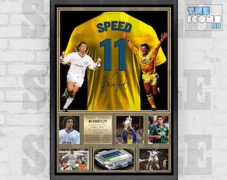 Leeds United Legend Gary Speed Football Poster LUFC