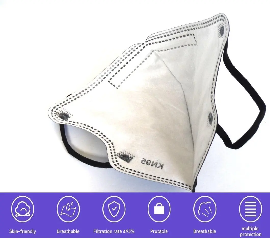 200 Pcs Kids Child Teens Disposable 1-1000 Black KN95 Face Mask 5 Layer C.E Approval FFP2 95% Healthcare Protective Protection Kiddie