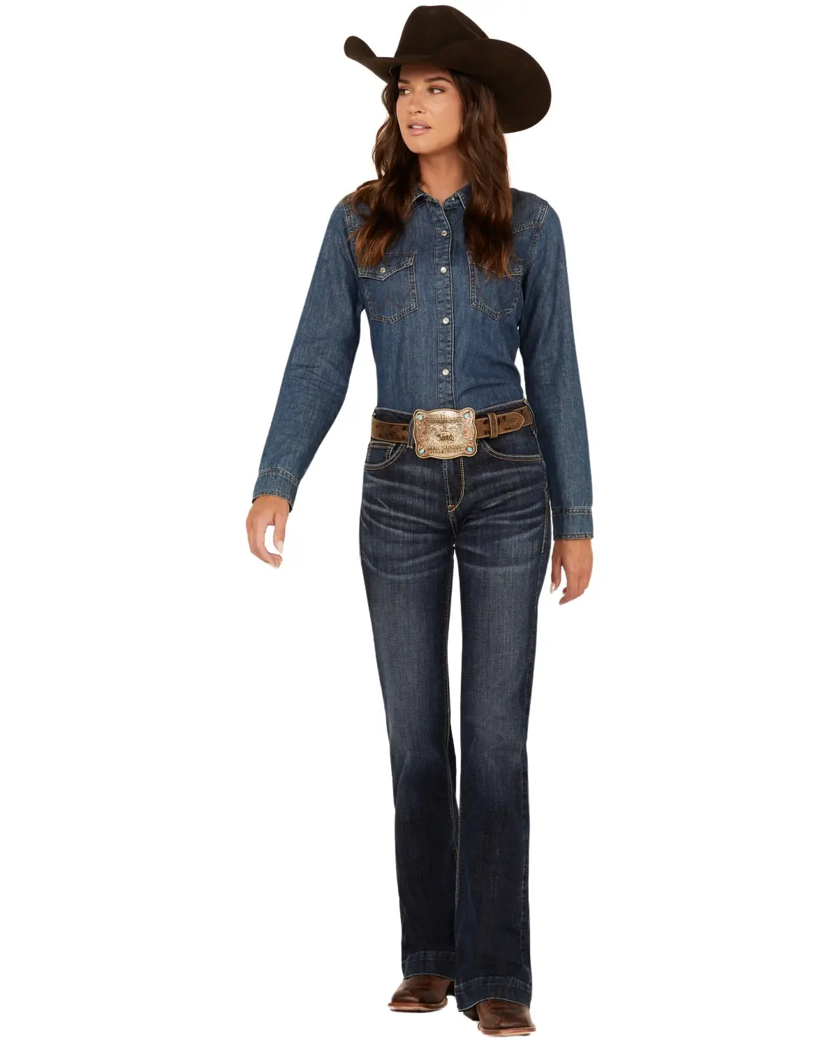 Ariat Women's Women'S Dark Wash High Rise Naz Slim Trouser Jeans - 10047324 Ariat Women's Women'S Dark Wash High Rise Naz Slim Trouser Jeans - 10047324