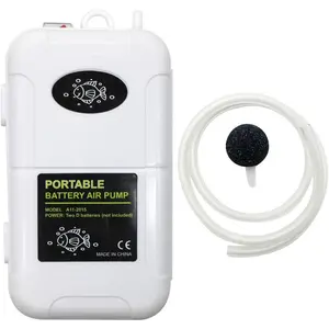 Portable Battery Powered Fish Aerator Fish Bubbler, Suitable for 6 Gallons Fishing Bucket, Fish Tank and Outdoor Fishing