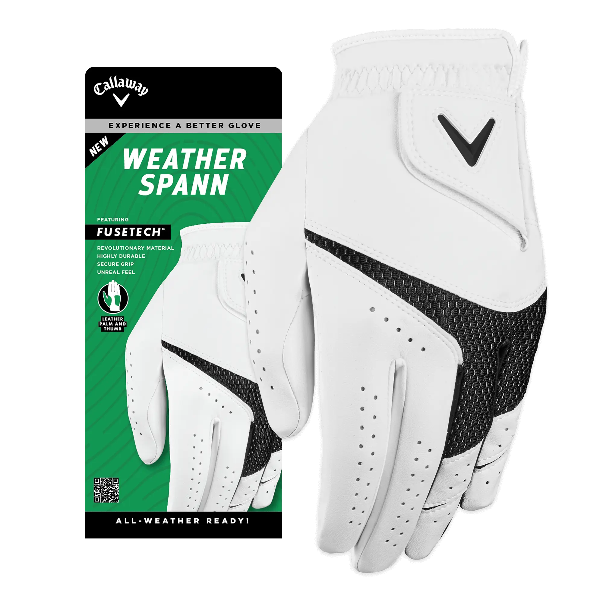 Callaway Golf Weather Spann Women's Golf Glove in White | Size: Large Callaway Golf Weather Spann Women's Golf Glove in White | Size: Large