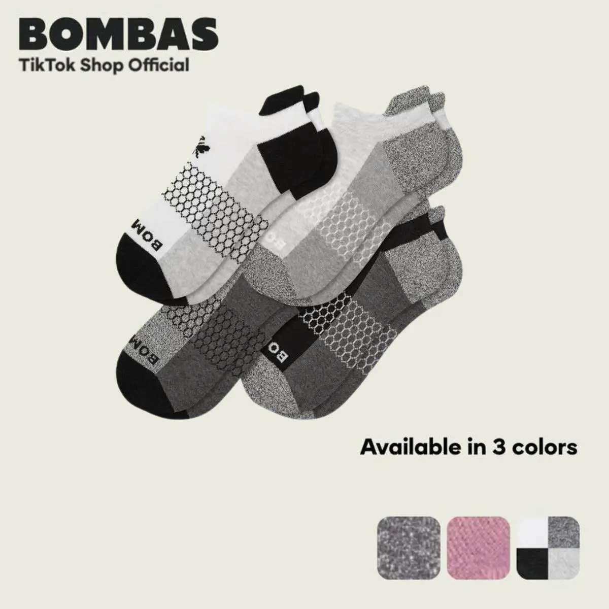 Bombas Women’s & Men’s Solid Honeycomb Ankle Socks – Premium Cotton, Enhanced Arch Stability, Seamless Toe, Cushioned Heel Tab – Running, Walking & Everyday Wear – 2/3/5 Colorful Packs