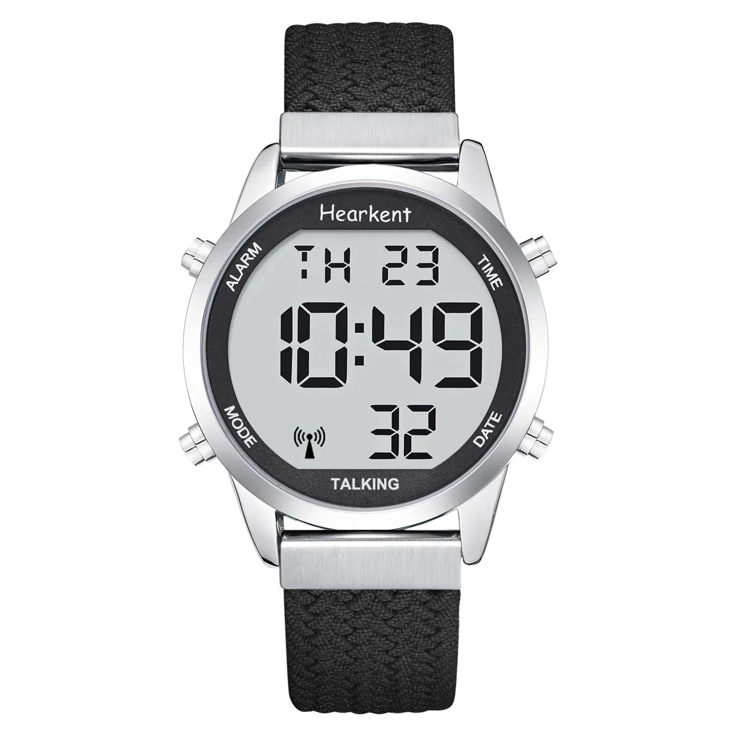 Talking Watch for Elderly English Male Voice with Alarm Bundles 2306 & Silicone Band