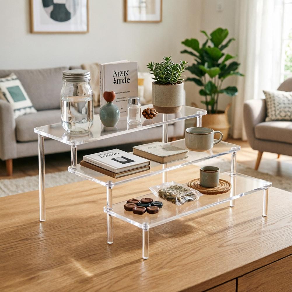 AZEAM Acrylic Riser,Collection Organizer Desserts Clear Display Risers Stand Perfume Organizer Cologne Acrylic Shelves 3 Tiered Cupcake Shelf for Food Desserts Holder Vendor Product Collectibles Organizer Cosmetics Decoration