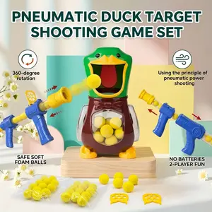 Duck Shooting Game, Air-Powered Launcher Set, Family Interactive Outdoor Toy, Suitable for Ages 3+, Fun Challenge Game