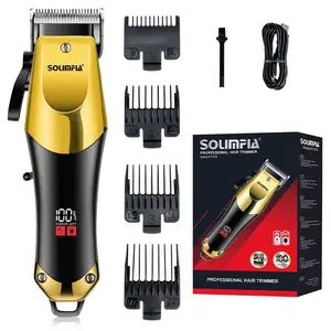 Electric Hair Clipper, 1 Set Rechargeable Hair Trimmer with Limited Comb & Charging Cable & Cleaning Brush, Professional Hair Tool for Men