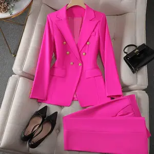Vintage Blazer Slim Fit Fashion 2025 Women Korean Style Casual Design Sense Top and Trousers Set