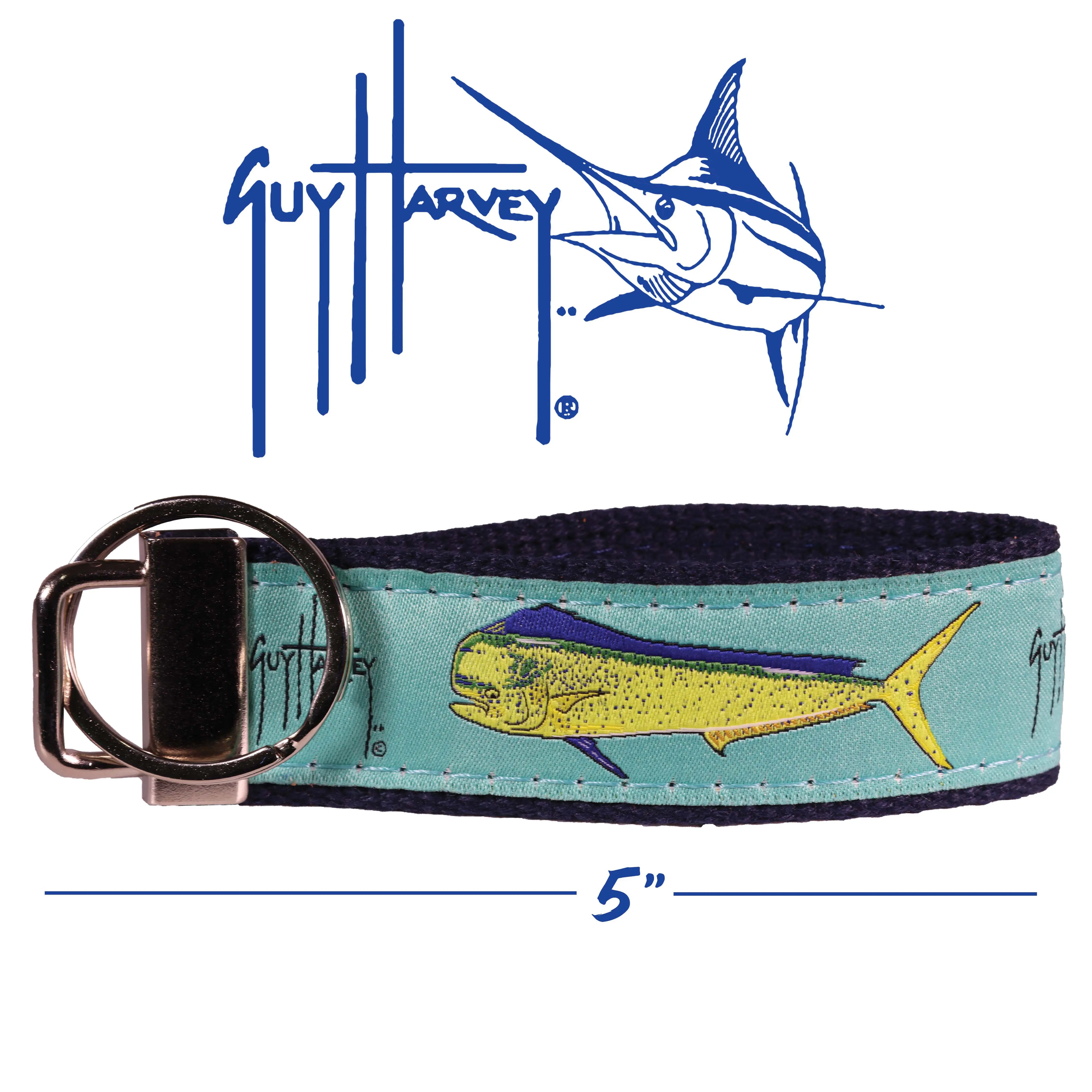 Guy Harvey Bull Dolphin Seafoam Key Fob Ring Guy Harvey Bull Dolphin Seafoam Key Fob Ring