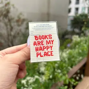 Books Are My Happy Place MagSafe Phone Grip – Magnetic Pop Socket & Kickstand – Book Lover Gift