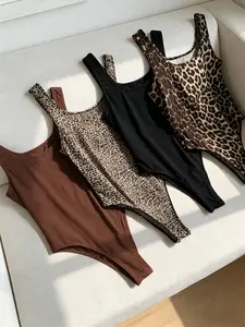 Women's Fitted Sleeveless Jumpsuit Set, Square Neck Vest Style Tight Fit Top, 4 Piece Outfit, Casual Summer Wear