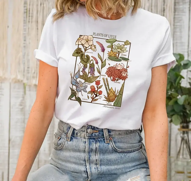 Genshin Flower tShirt, Genshin Imapact tShirt, Gamer tShirt, Zhongli Shirt, Anime Shirt,Genshin Impac, Shirt For Man & Women, Unisex