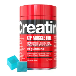 MMUSA ATP Muscle Fuel Creatine Gummies – Fast-Absorbing for Muscle Growth, Strength & Recovery. Delicious, Convenient, Gentle on Digestion, and a Clean Energy Boost. 30 Servings.