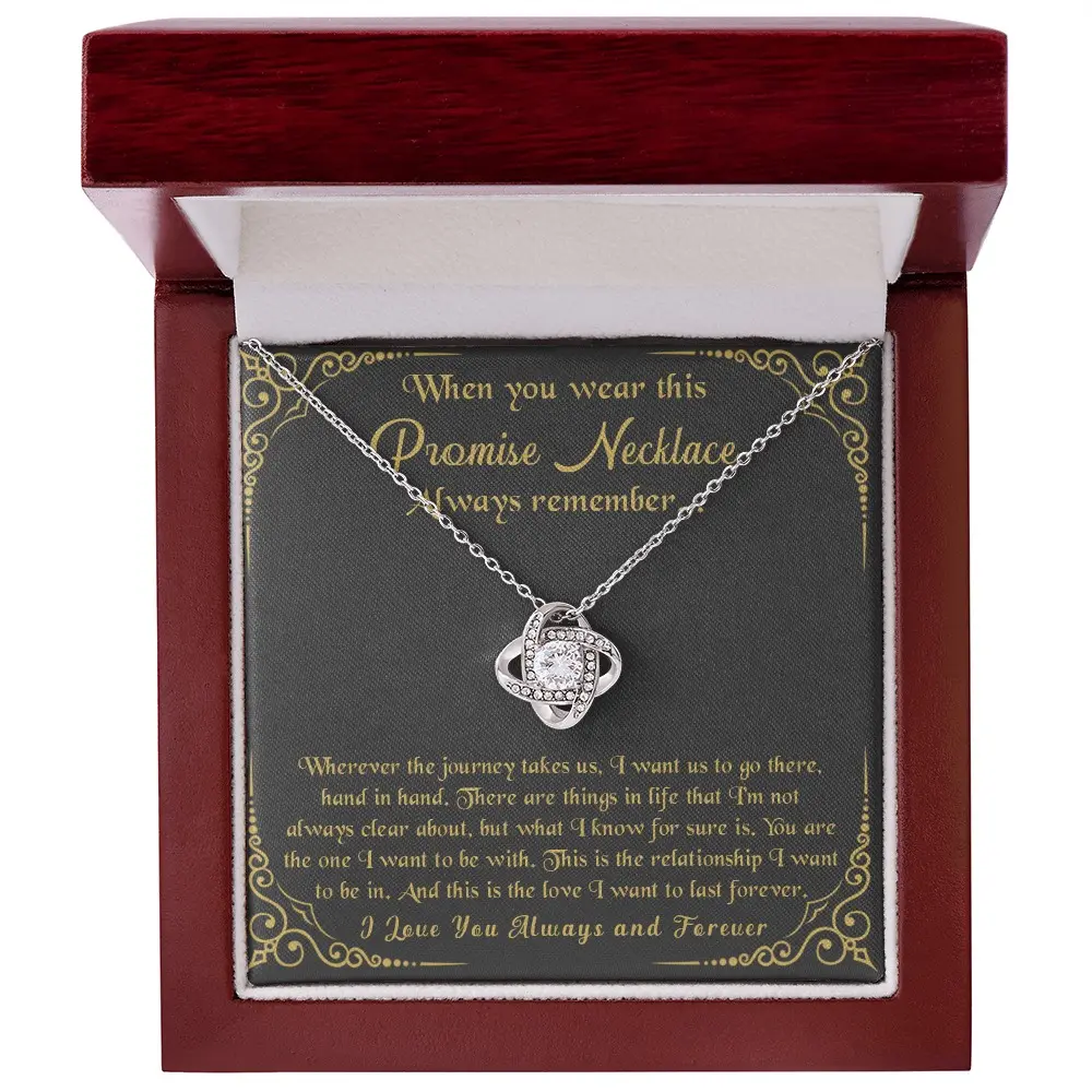 Girlfriend Necklace, Promise Necklace For Girlfriend From Boyfriend, Girlfriend Gifts, Elegant Necklace Gifts for Wife - Perfect Anniversary, Birthday or Special Occasion Jewelry for Her