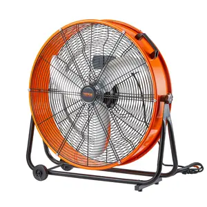 VEVOR Drum Fan,  24 Inch High Velocity Industrial Shop Fan, Heavy Duty Commercial Use 3-Speed 8600CFM, 360°Adjustable Tilting Industrial Floor Fan for Warehouse,Workshop,Factory, Basement