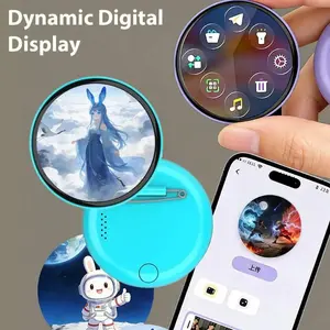 Electronic Badge Pin for Anime Cosplay Accessories, Smart Photo Album Brooch for Bags or Coats, Unisex Gift for Valentine's Day