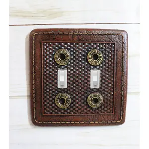 Pack of 2 Western 12 Gauge Shotgun Shells Double Toggle Switch Wall Plate Covers