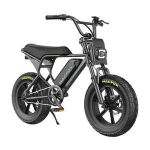 MACFOX M16 Electric Bike for Students & Teens, Suitable Height 4'2''-5'0'', 20 MPH, 48V 10.4Ah, 500W Motor, Enhanced Front Suspension,16"x4" Grip Tires, Class-2 E-Bike