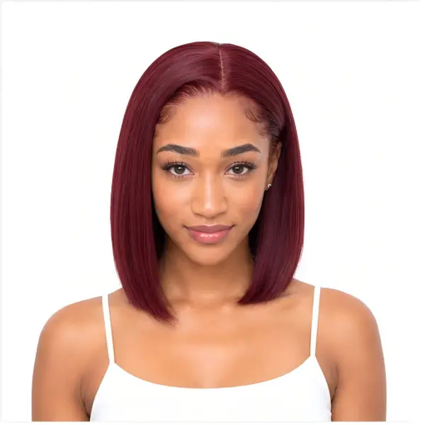 Shewell 99J 13*4 Front Lace Bob Glueless Wig - Drawstring Design, Pre-Plucked for Black Women