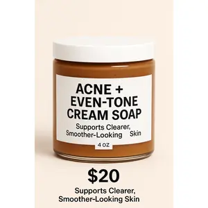 Acne + Even-Tone Cream Soap – Supports Clear, Smooth-Looking Skin (4 oz)