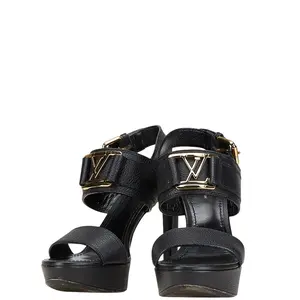 Pre-owned Louis Vuitton Calfskin Small Leather Goods Horizon Leather Sandals