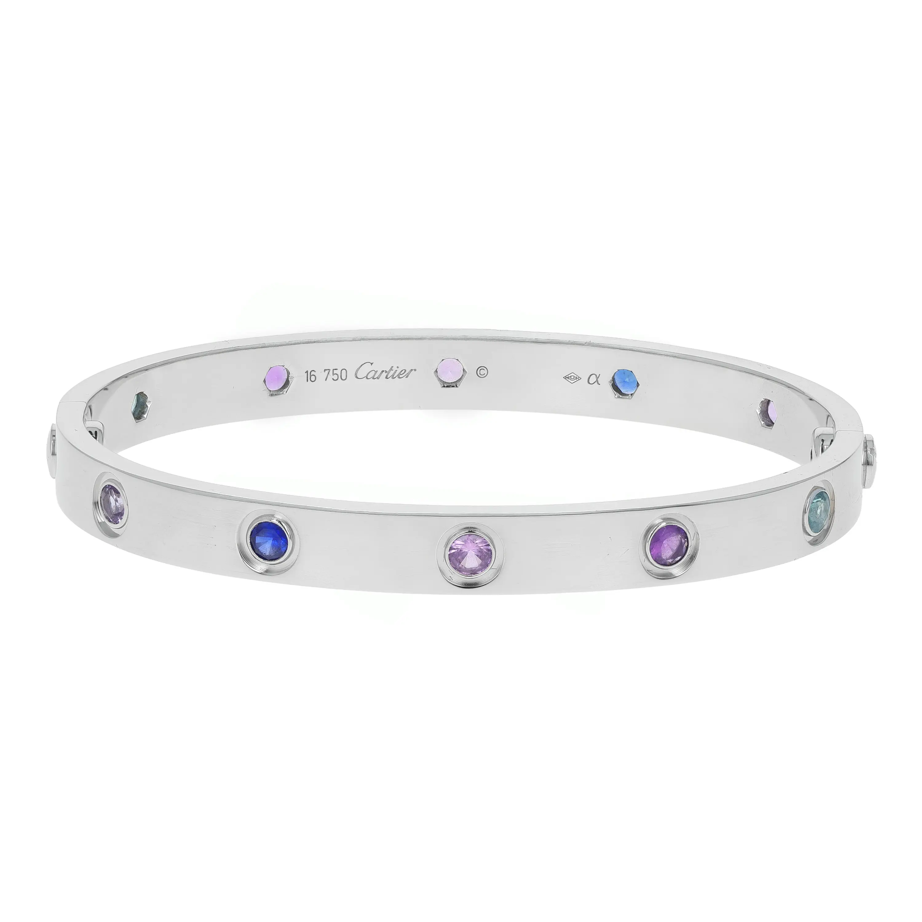 Pre-owned Cartier Love Bangle Bracelet Size 16