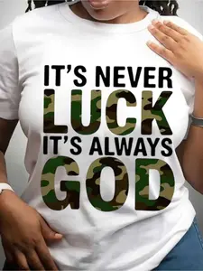 Plus Size, Christmas Fun Printed T-Shirt Unisex Holiday Quirky Top, Christmas Gift European and American Style Casual Round Neck Short Sleeve, 100% Material, Plus Size Women's Short Sleeve T-Shirt, Available in Sizes 1XL-5XL