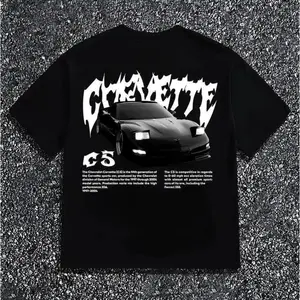 Corvette C5 T-Shirt, Retro Car Graphic Tee, Y2K Streetwear Shirt for Car Enthusiasts, Vintage Chevy Racing Fitted Crewneck Soft Classic Cotton graphic tee zac brown sphere las vegas merch funny t shirt marcus the worm merch graphic tee 90s graphic tees