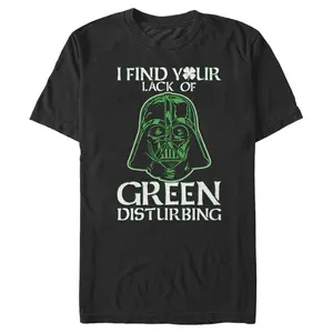 Men's Star Wars: A New Hope St. Patrick's Day Vader Lack of Green Clover T-Shirt