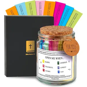 Bible Verse Jar – Mothers Day Gifts, Small Gifts for Women, Inspirational Scripture Jar, Emotional Support Keepsake, Unique Religious & Graduation Present
