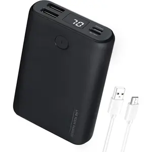 Power Bank, Rechargeable Battery Pack for Heated Vest, Jackets, Pants and Seat Cushion Cover, USB-C 10000mAh Portable Charger with Dual Output Port for iPhone, Samsung Galaxy, and More