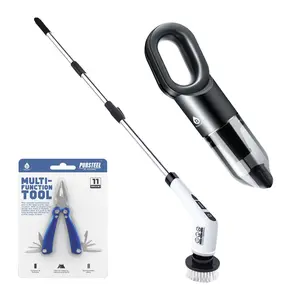 🏡 Ultimate Cleaning & Multi-Tool Bundle – Cordless Rechargeable Power Scrubber, Pursonic Handheld Vacuum & 11-in-1 Multifunction Tool! 🛠️✨