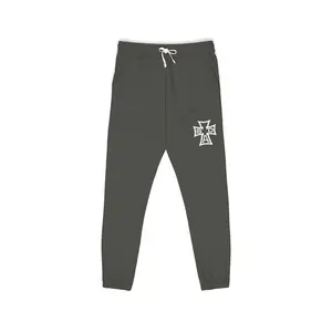 Savage Dad Apparel Joggers | Garment-Dyed Graphic Sweatpants | Mens Christian Streetwear | Minimal Logo Lounge Pants | Gift for Him