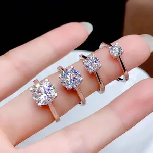 Moissanite Engagement Ring, 925 Silver Couples Ring