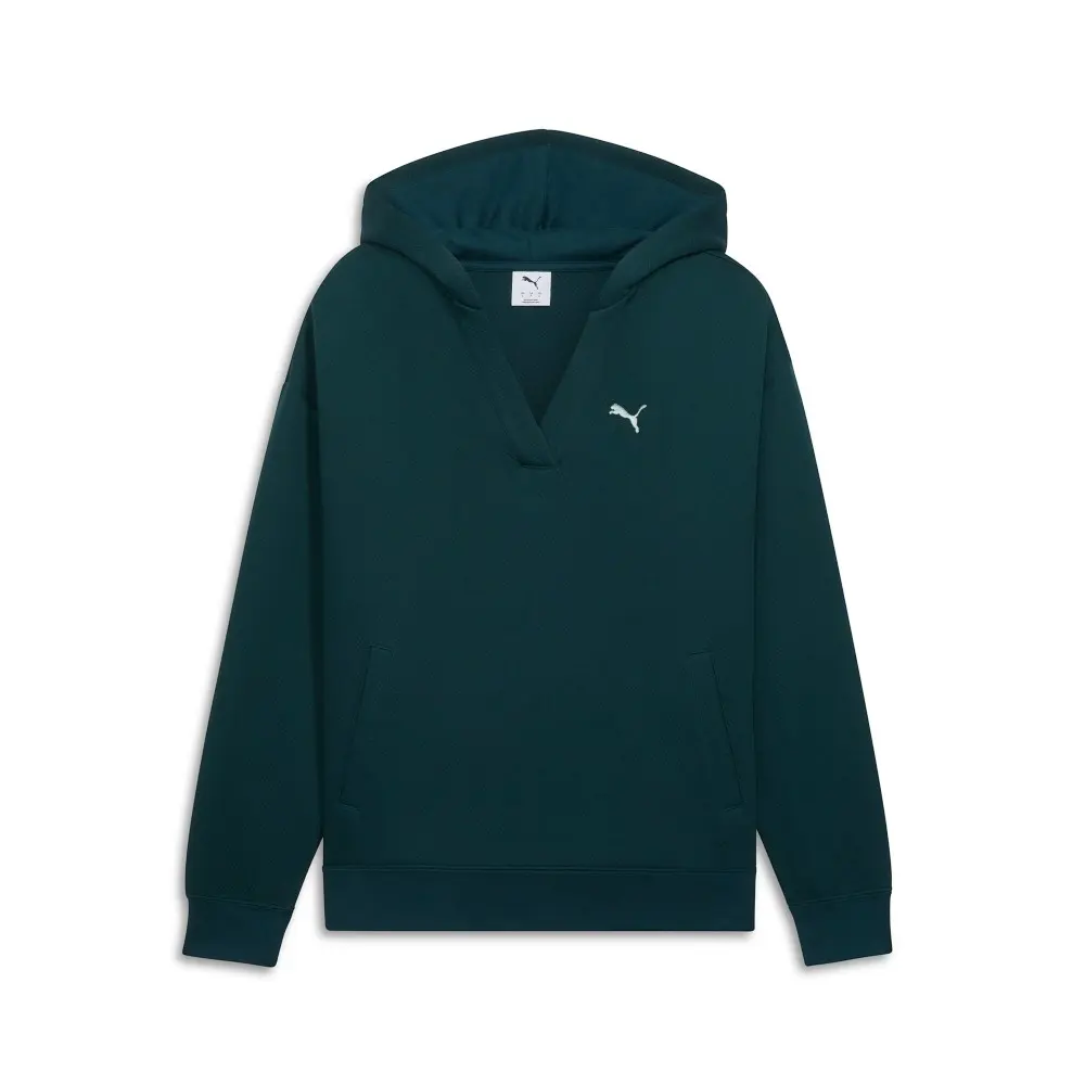 PUMA Womens Essentials Jacquard Hoodie Casual Outerwear Casual - Green
