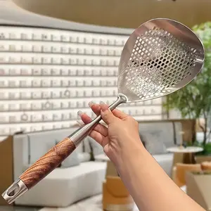 Stainless Steel Large Slotted Spoon for Frying And Hot Pot