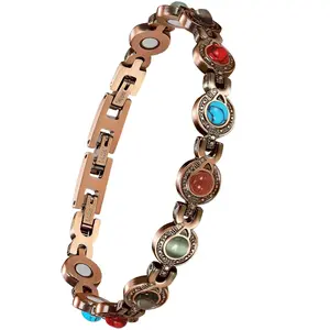 Women's Adjustable Bracelet and Ring Set, Inlaid Natural Turquoise Gemstone, Classic Copper Jewelry Accessories, Perfect Holiday Birthday Gift for Ladies Daily Casual Wear