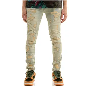 KDNK Jeans - Rip & Repair Jeans - Vintage Blue - KND4873