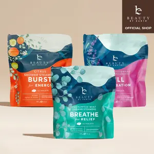 Beauty by Earth Shower Steamers 14 Pack (Variety 3 Pack Bundle) - Shower Steamers with Gentle Comfort Aromatherapy Lavender, Eucalyptus, and Citrus
