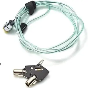 Laptop Computer Lock - Hardware Security Cable 6.7ft with Adhesive Anchors for Anti-Theft Protection - Compatible with Laptop, PC, Tablet, Monitor, Projector