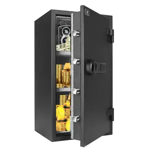 Safe Box,Fireproof Safe,3.47 Cubic Feet,Large Steel Money Safe Home Safe with Digital Lock for Home and Office Black
