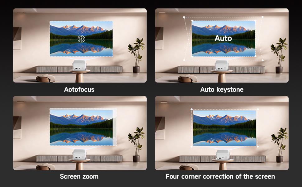 2026 X4 Projector tiktokshopcreatorpicks tiktok made me buy it mini usable products cool tech gadgets 800 ANSI Lumens Android 11.0 Dual Wi-Fi 6 4K Decoding Autofocus 180° Rotation Built-in Speaker Free Screen Mirroring Portable Home Theater