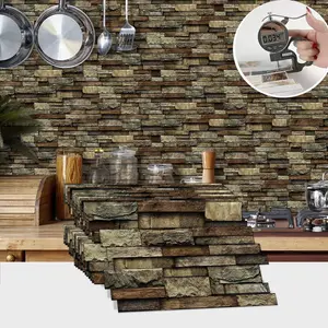 Self-Adhesive Faux Marble Wall Decals, Waterproof & Easy to Clean, Heat-Resistant Wallpaper for Kitchens Bathrooms Living Rooms Dining Rooms