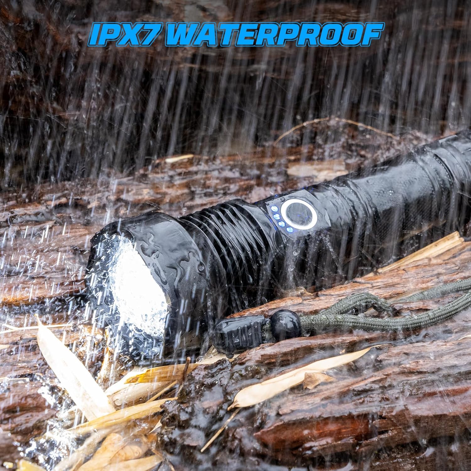 Rechargeable Flashlights 90000 High Lumens - 2 Pack, Super Bright 12 Hours Long Life LED Flashlight with 5 Modes, High Powered Flash Light for Home, Outdoor