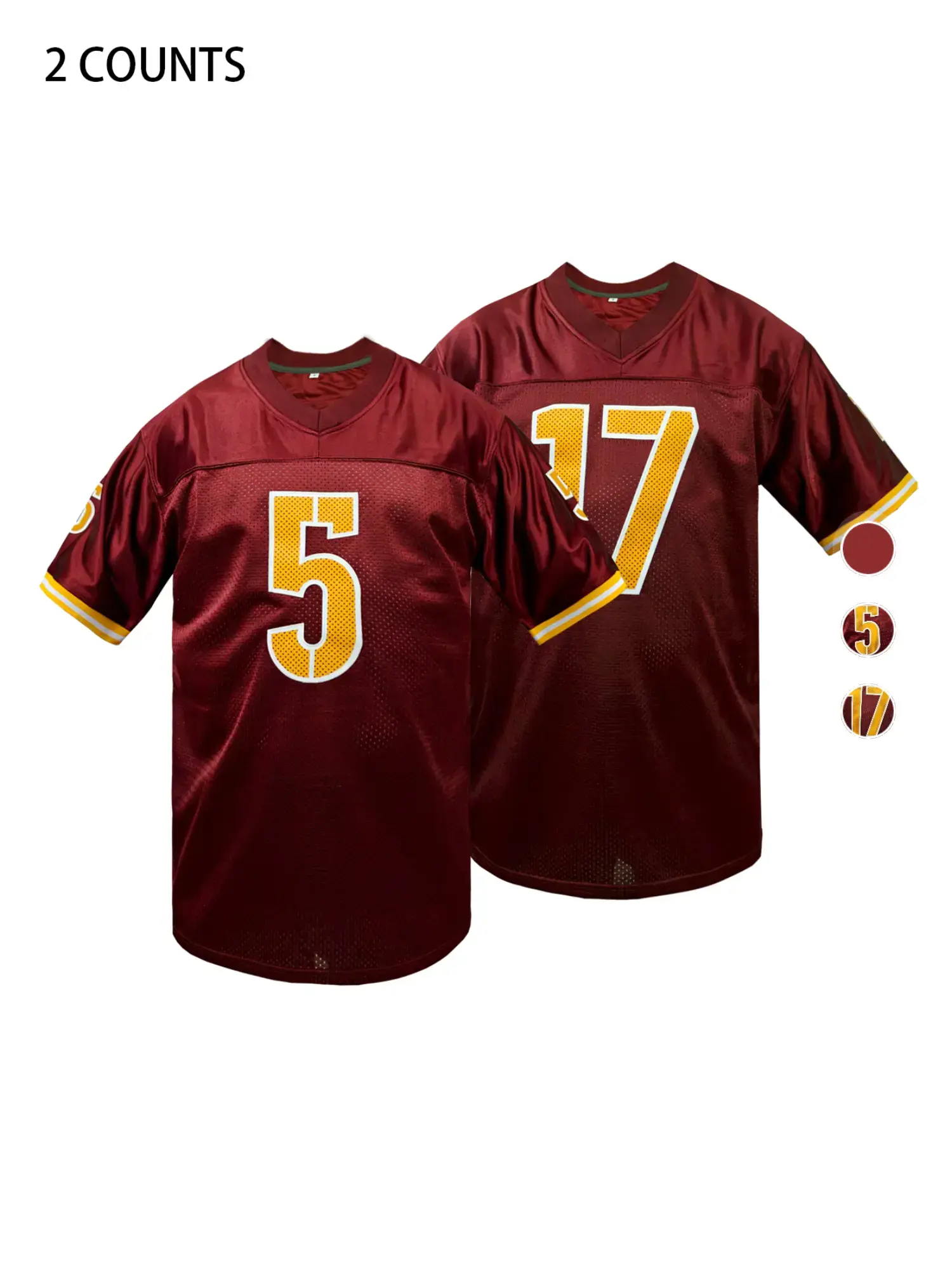 Men's Stitched Rugby Jersey, V-Neck Breathable Retro Mesh Football Jersey, Sports Jersey Tee, Short Sleeve T-Shirt, Casual Loose-Fit for Outdoor Sports, All Seasons Wear