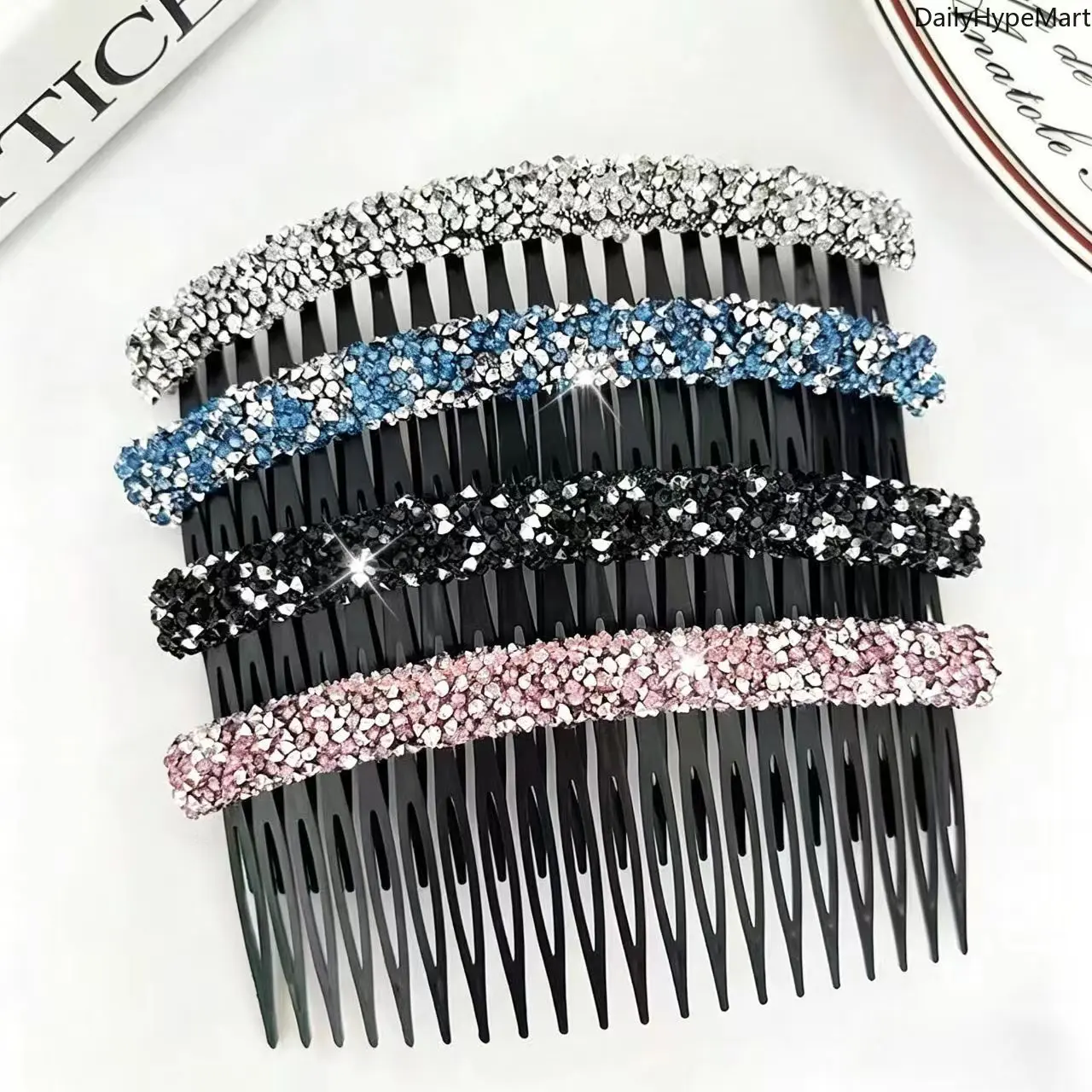 Shiny Fashion Hair Styling Set for Women - Styling Comb, Invisible Pins & Headband for Wedding Hair Decor & Everyday Wear, Fashion Hair Accessories, Accessories For Women