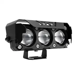Motorcycle LED Spotlight Dual Color Hi/Low Beam Fog Lamps for Automotive Car Trucks SUV UTV 12V-36V Mini Lens Headlight Driving Light Led Headlamp Motorcycle Headlights